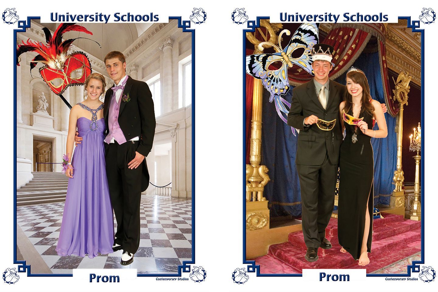 A man and a woman are posing for a prom photo