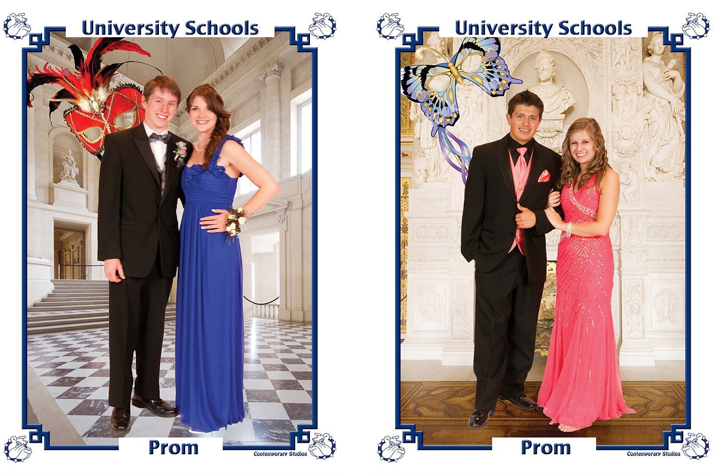 A man and a woman are posing for a prom picture