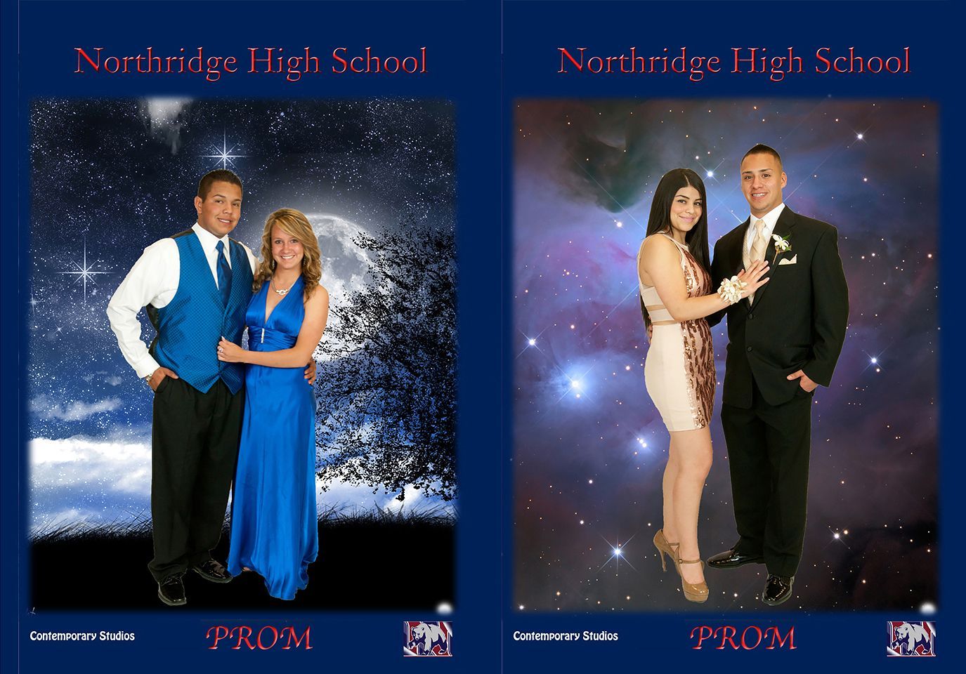 Two prom photos from northridge high school