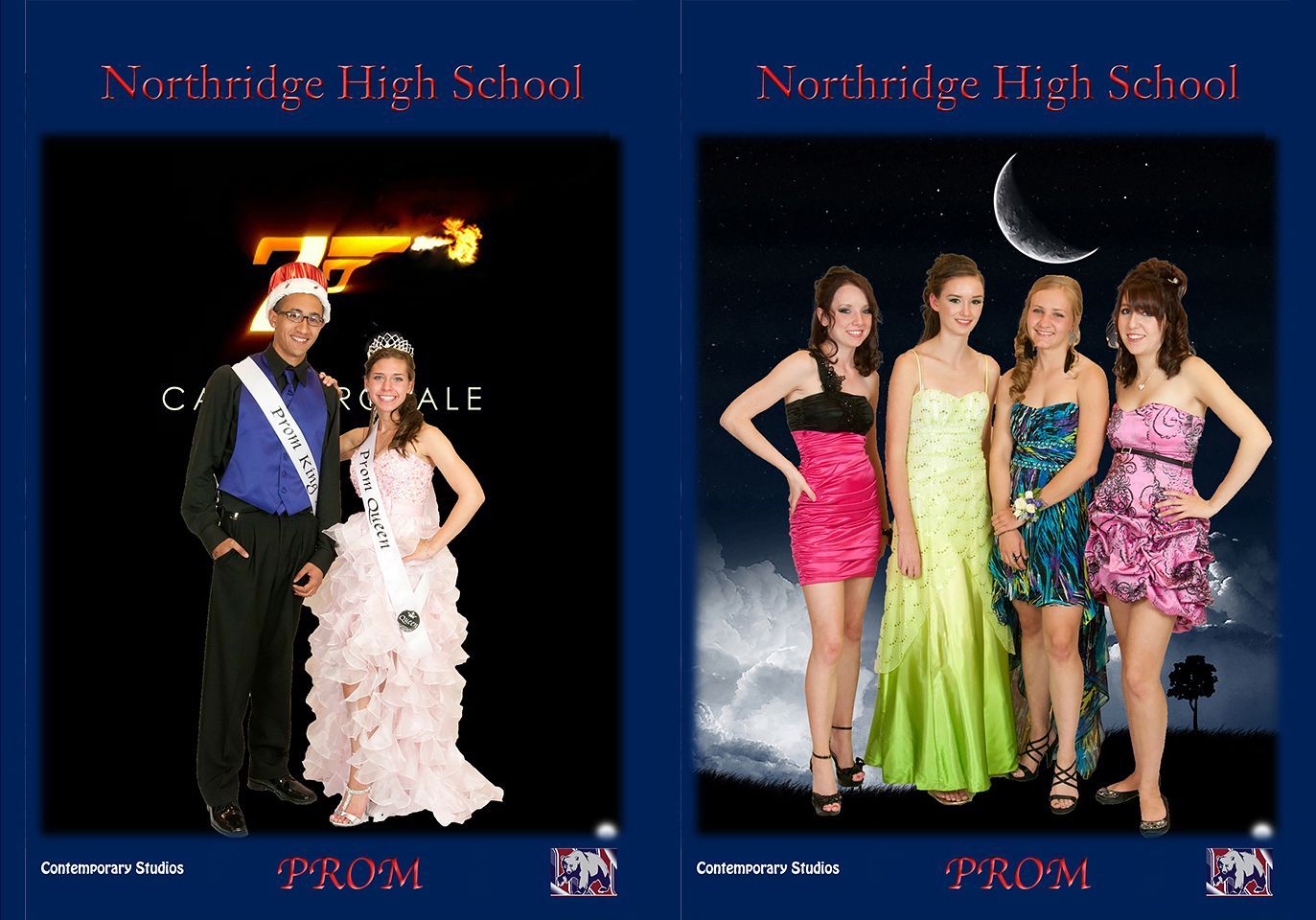 A group of people posing for a prom photo at northridge high school