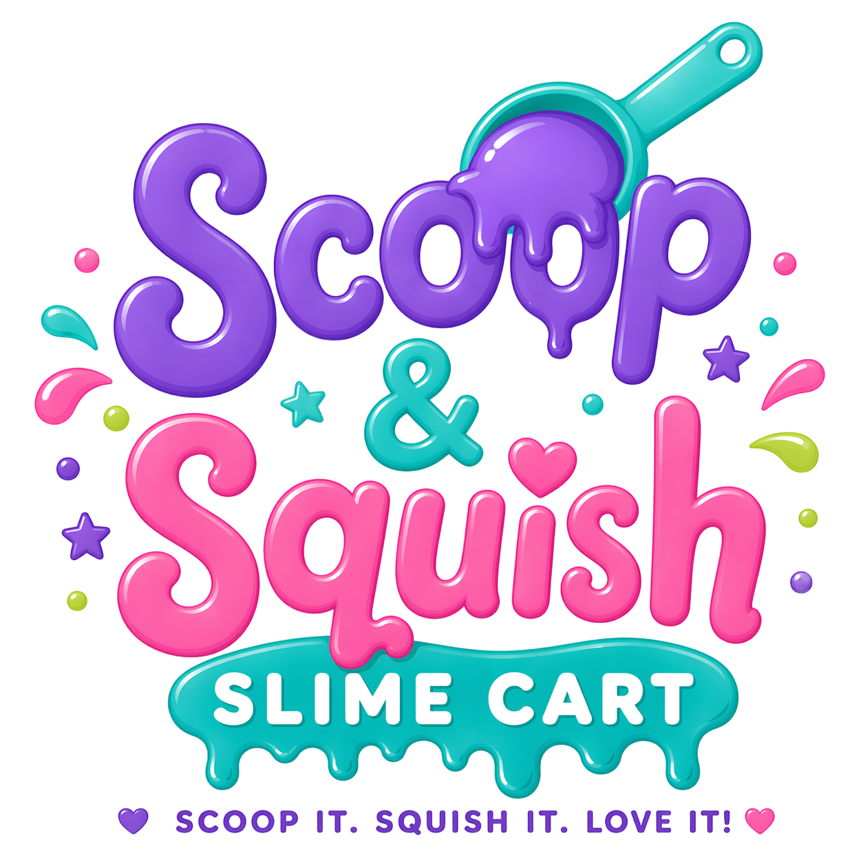 Scoop and Squish Slime Cart Logo