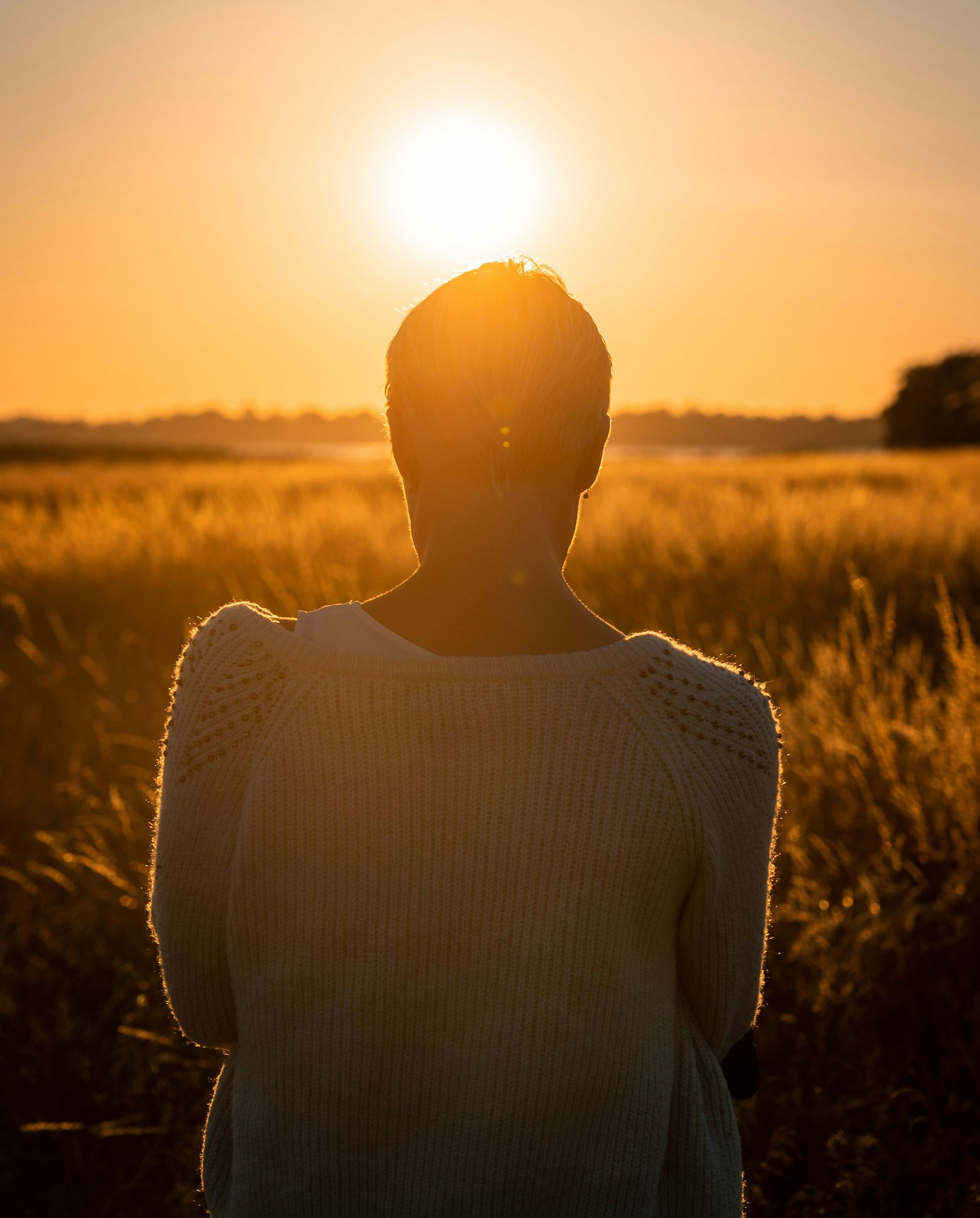 Woman sitting peacefully in meadow representing spaciousness and possibility in highly sensitive person recovery