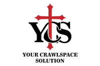 A red line-art logo showing three house outlines with windows, positioned above the letters 
