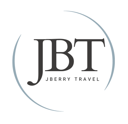 A logo for a travel company called jberry travel.