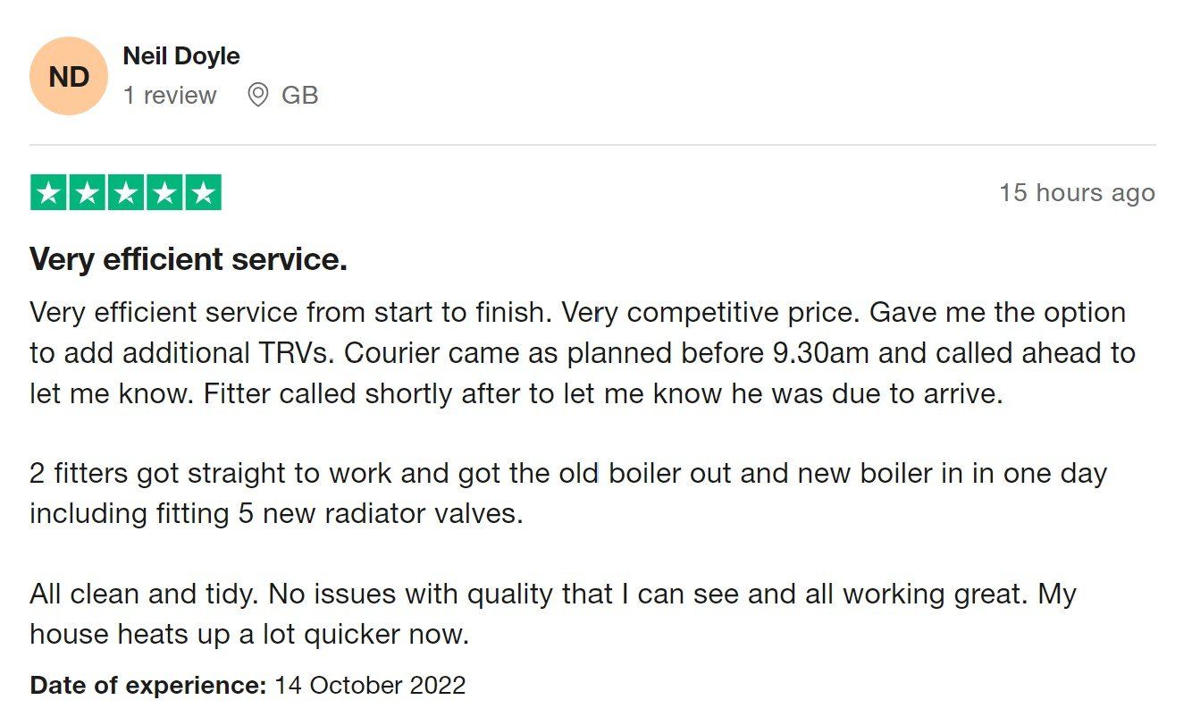 BOXT 5-star Trustpilot review
