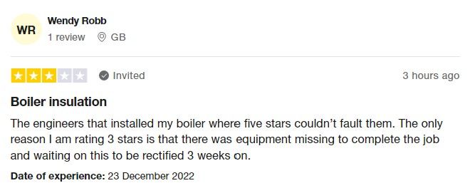 Eon 3-star Trustpilot review