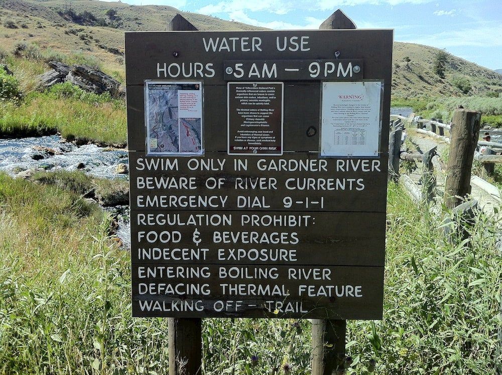 Boiling River in Yellowstone