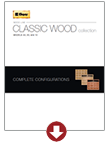 Cover for “Classic Wood” with a black banner, small stacked wood samples, and a red download arrow.
