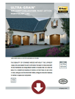Brochure cover showing a modern stone home with lit windows under a slate roof, labeled Ultra-Grain on top.