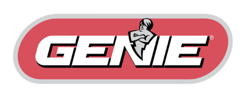 Genie logo in red and white with a stylized person icon