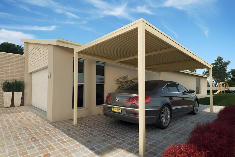 A Car is Parked Under a Canopy in Front of a House — Downright Carpentry in Mornington, QLD