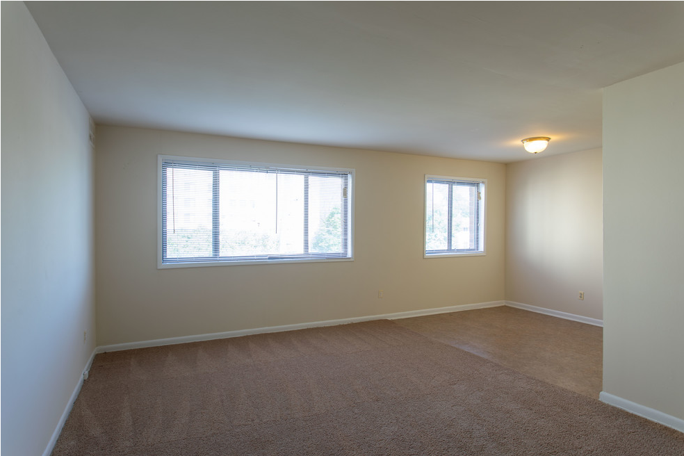 Living room with windows