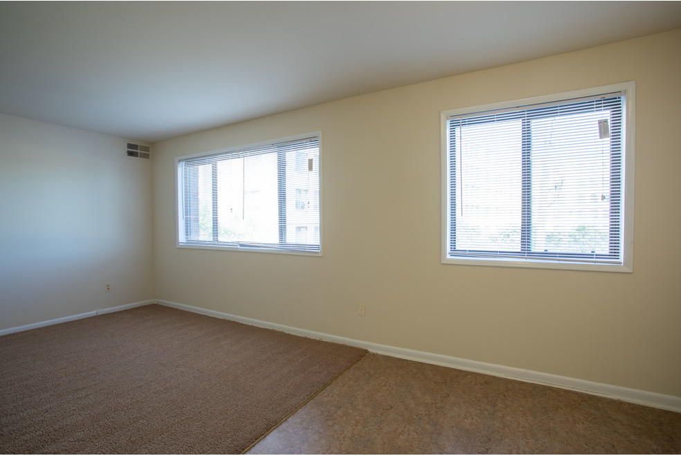 Living room with windows