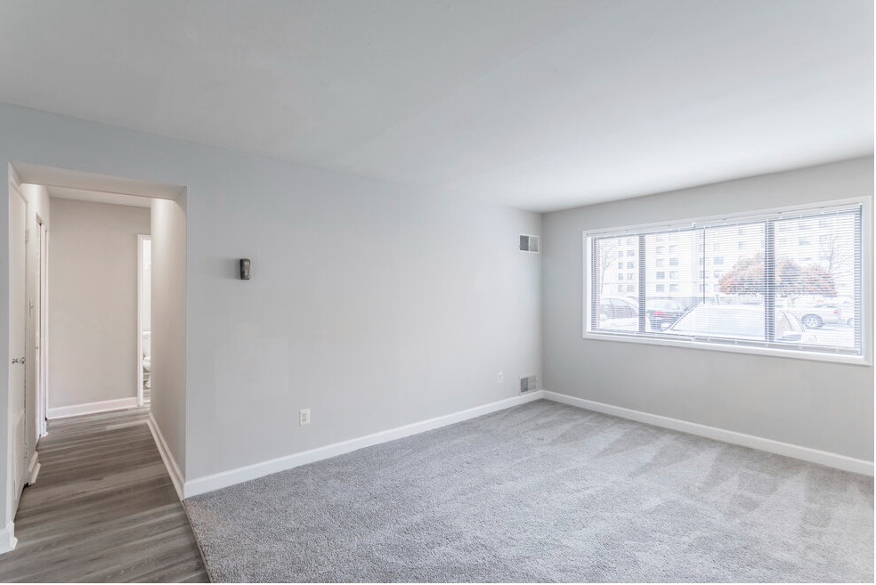Living room with windows