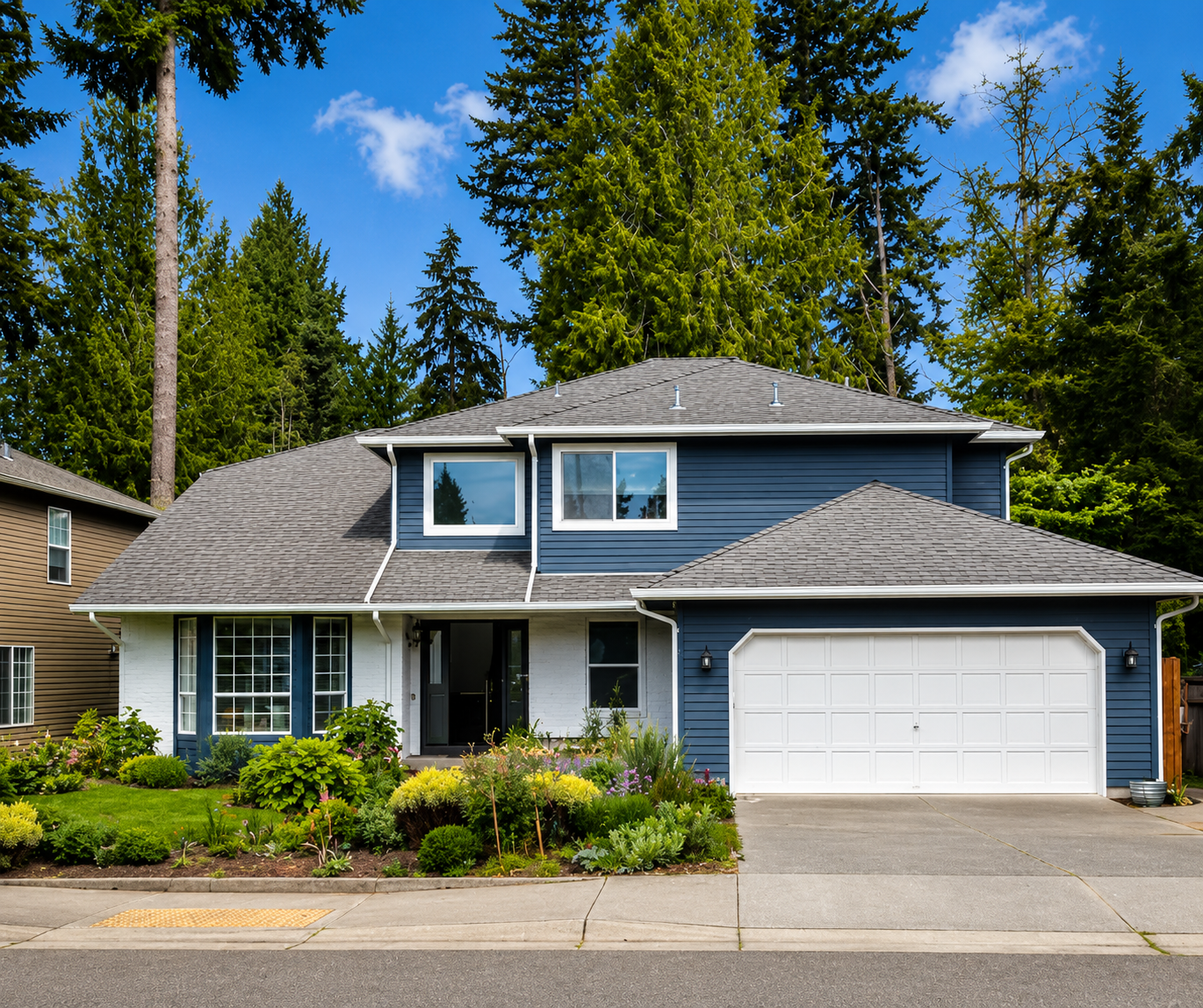 two-story suburban residence