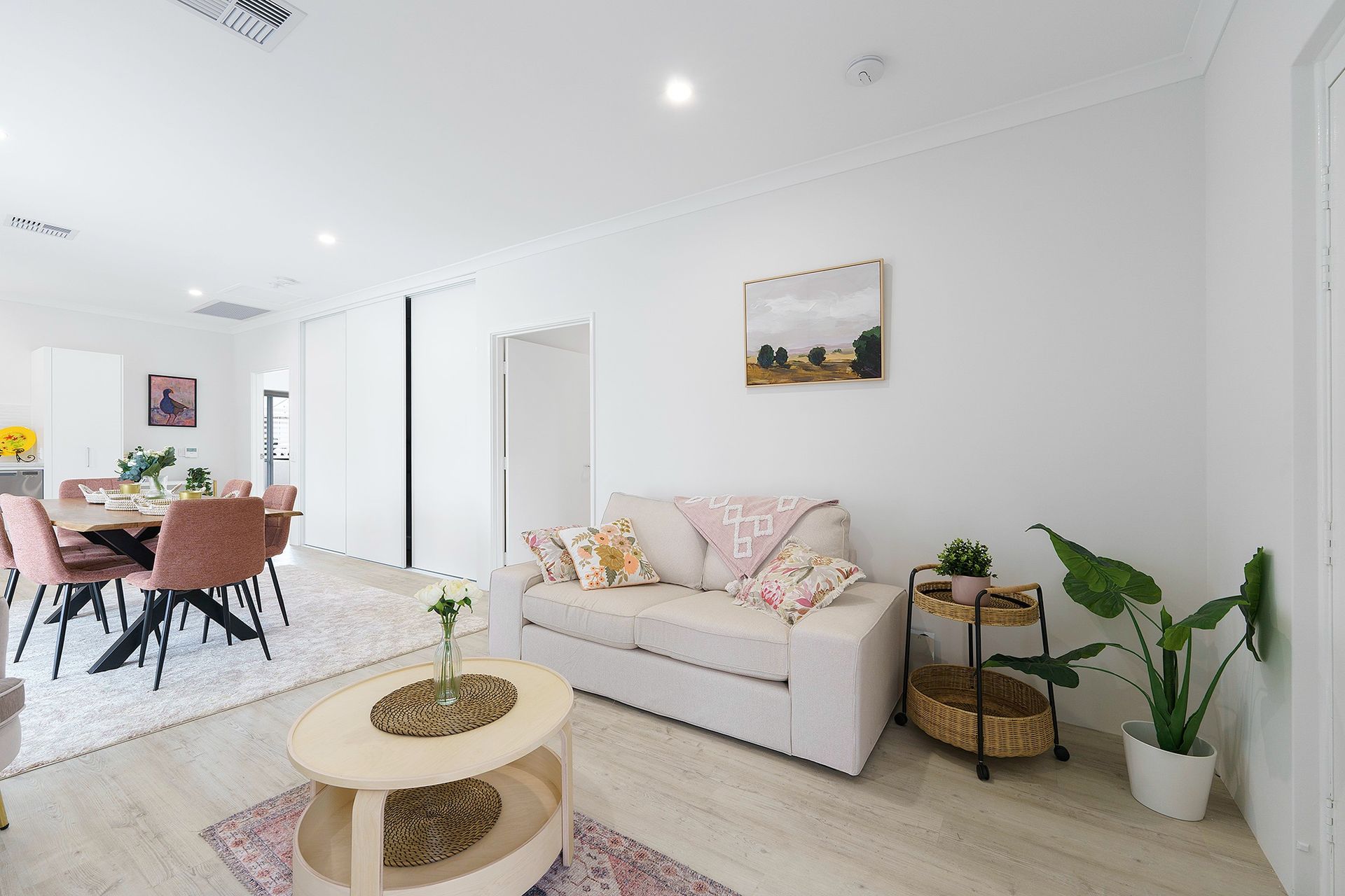Living room of designed SDA houses in Carlisle. Utano Care.