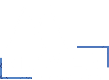 A blue line on a white background that looks like a triangle. Maven Construction, Montrose, CO