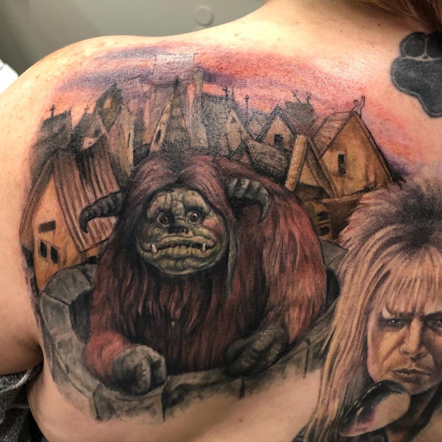 Labrynth Tattoo by Steve Hayes at Black Gold Tattoo Co in Edmonton Alberta Canada