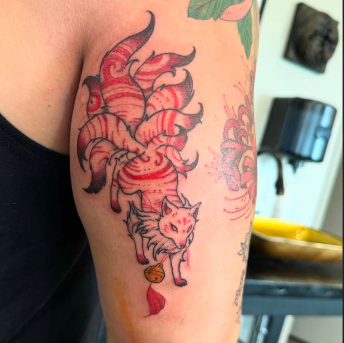 Kitsune Tattoo by Vinny Nguyen at Crimson Empire Tattoo in Edmonton Alberta Canada