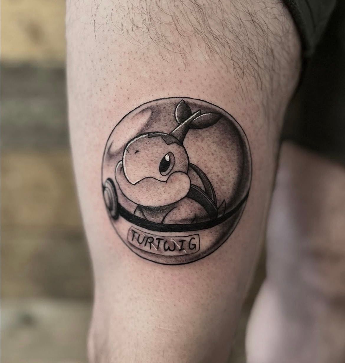 Turtwig Tattoo by Vanessa Spezowka at Crimson Empire Tattoo in Edmonton Alberta Canada