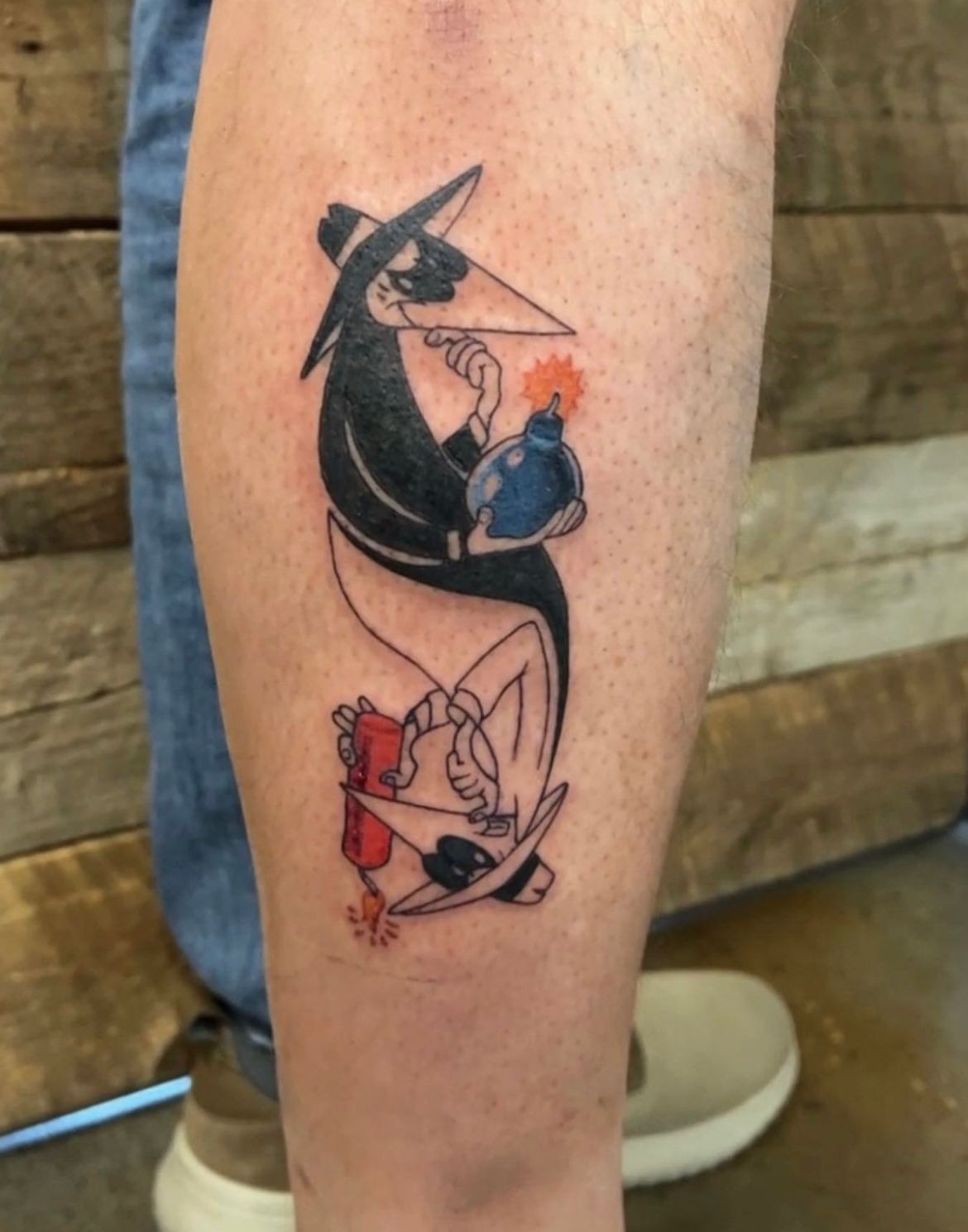 Spy vs. Spy Tattoo by Vinny Nguyen at Crimson Empire Tattoo in Edmonton Alberta Canada
