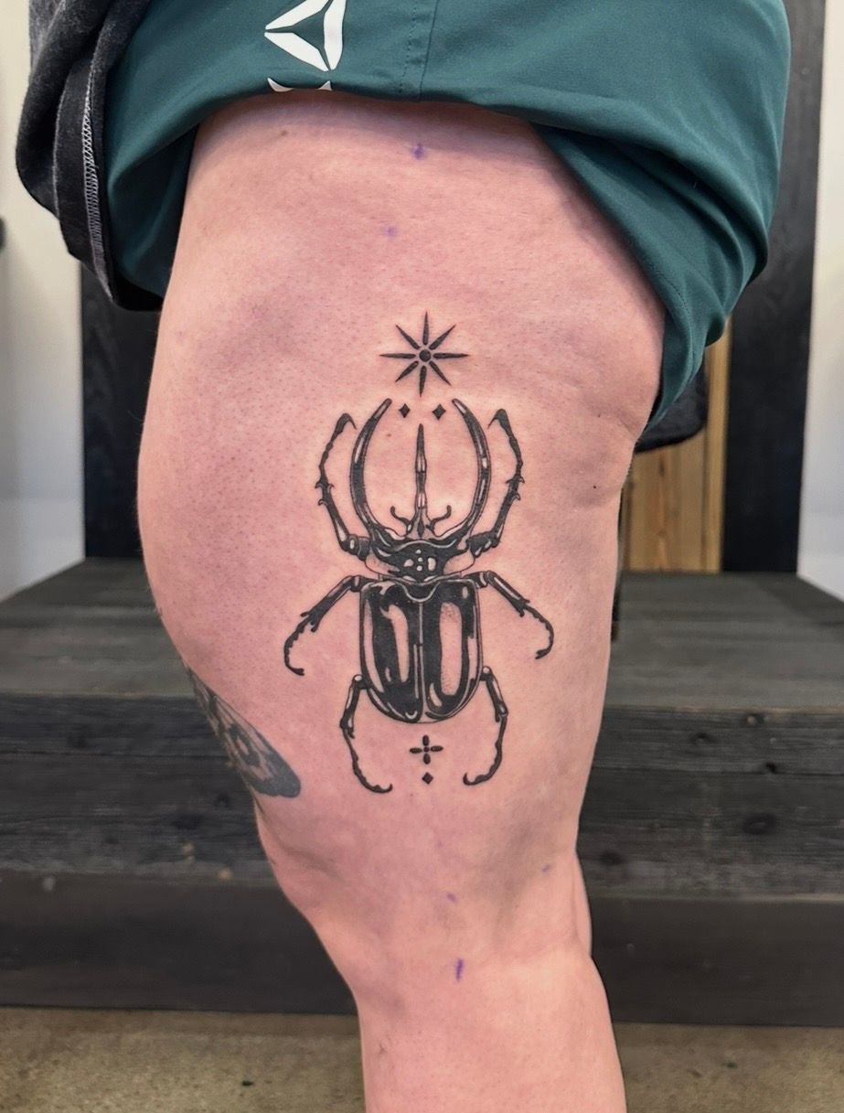 Beetle Tattoo by Fran Arceta at Crimson Empire Tattoo in Edmonton Alberta Canada
