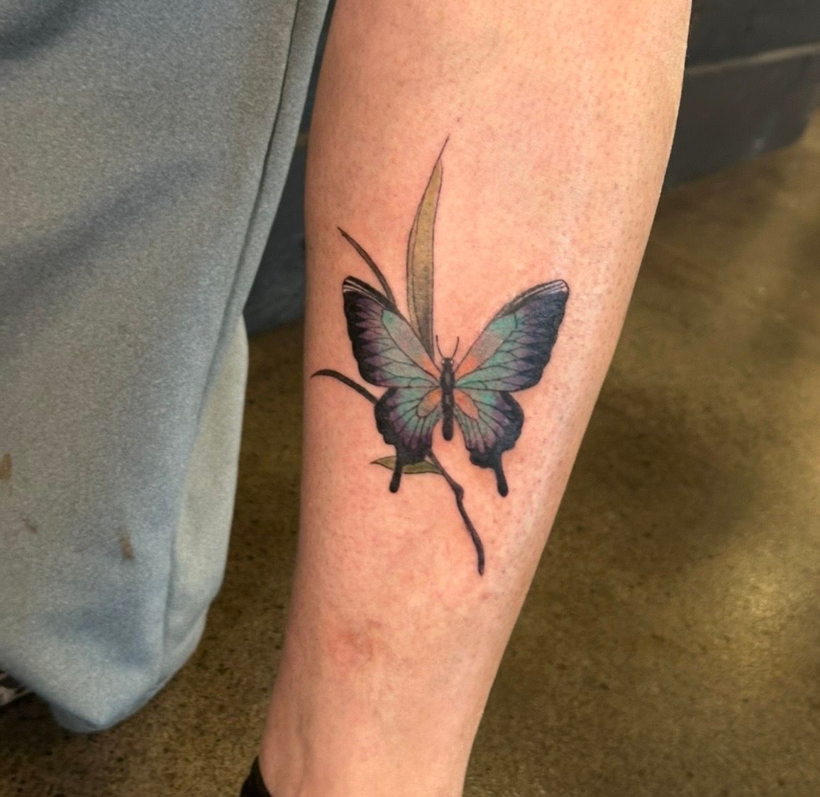 Butterfly Tattoo by Fran Arceta at Crimson Empire Tattoo in Edmonton Alberta Canada