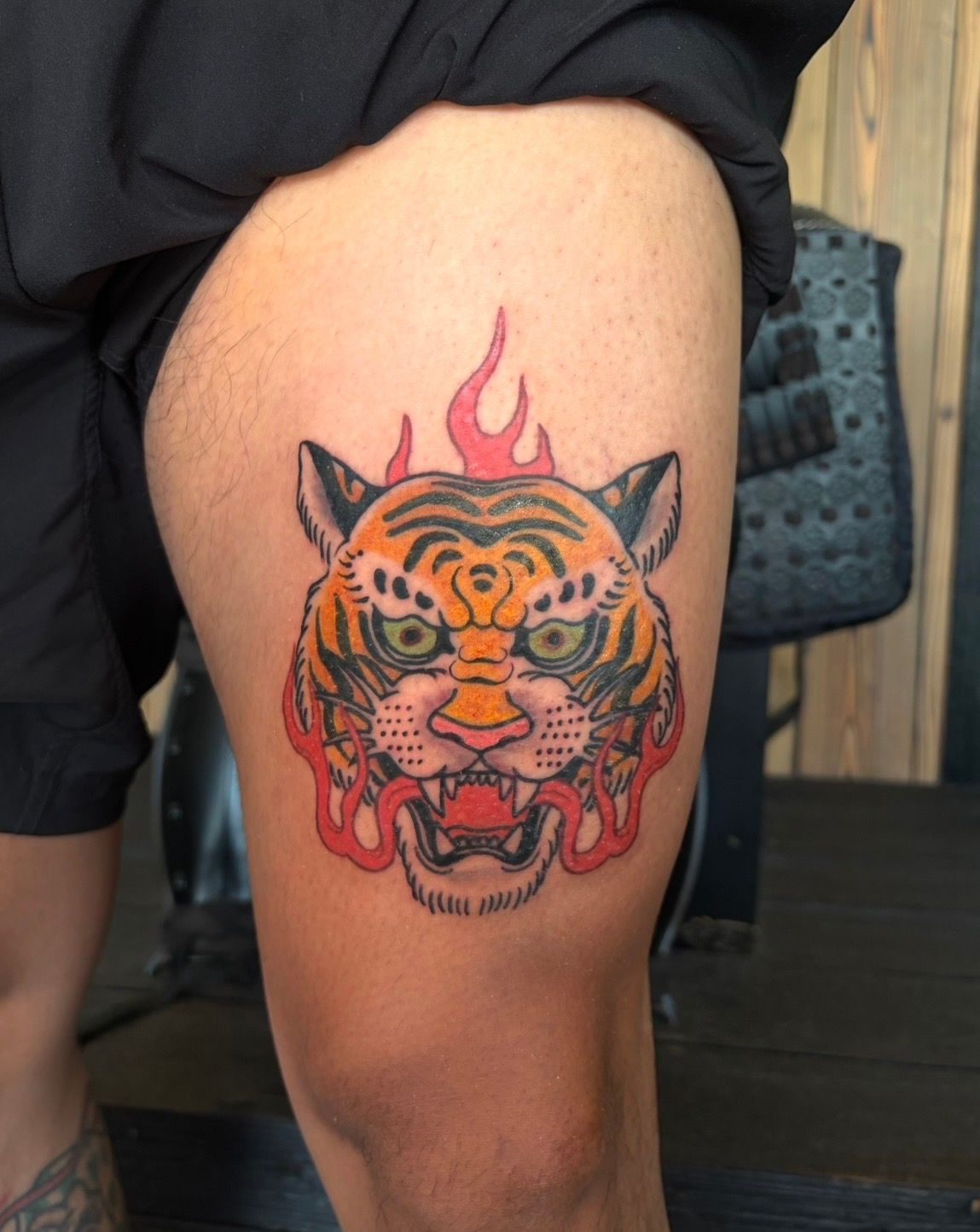 Tiger Tattoo by Fran Arceta at Crimson Empire Tattoo in Edmonton Alberta Canada