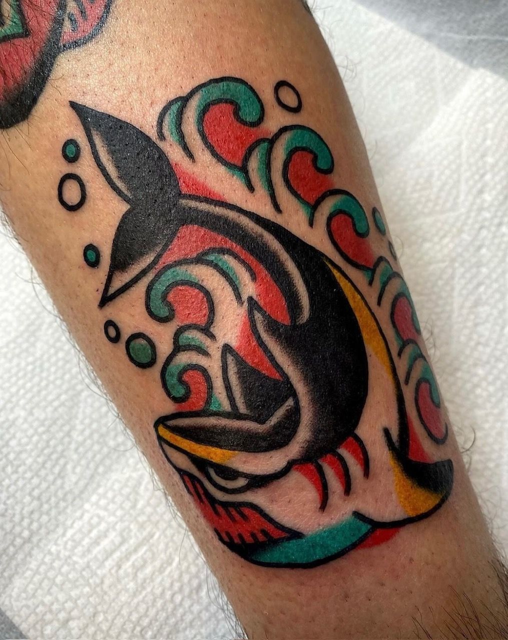 Shark Tattoo by JD Pezderic at Silver Ghost Tattoo in Edmonton Alberta Canada