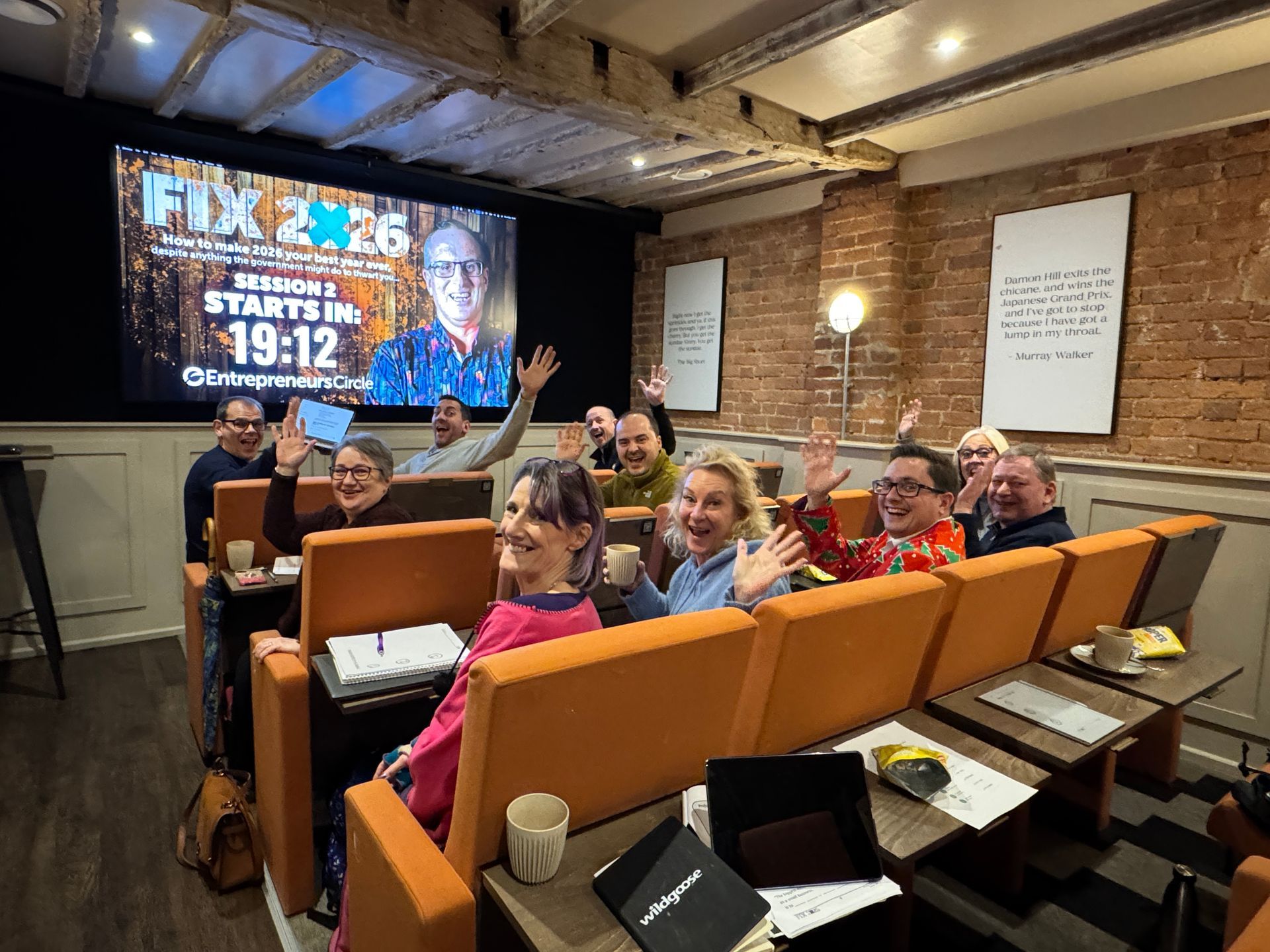 People watching business masterclass