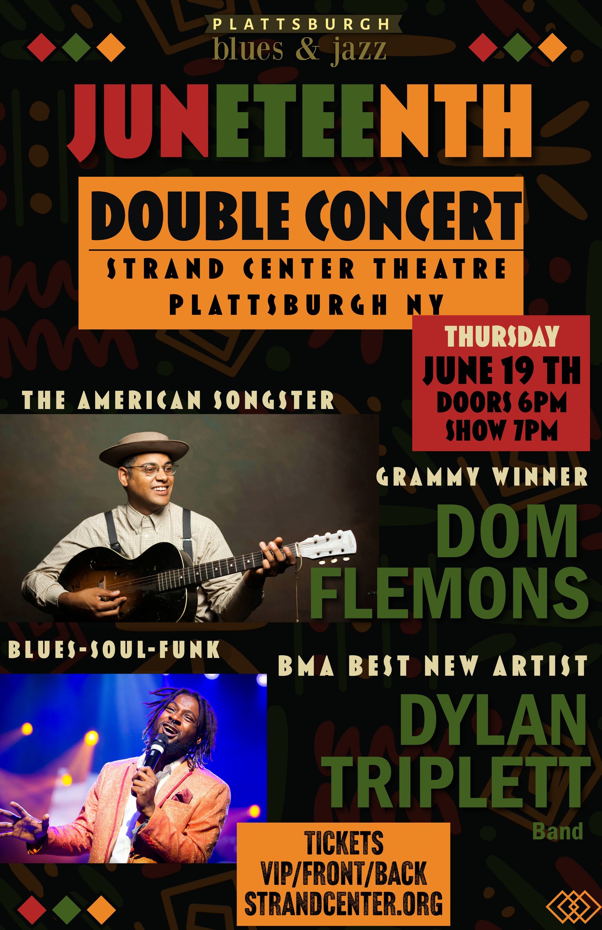 A poster for a double concert on june 19th