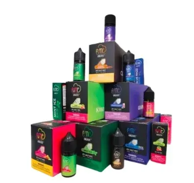 Logotipo de Fume E-Liquids en negro con contorno de nube y texto estilizado sobre fondo blanco.