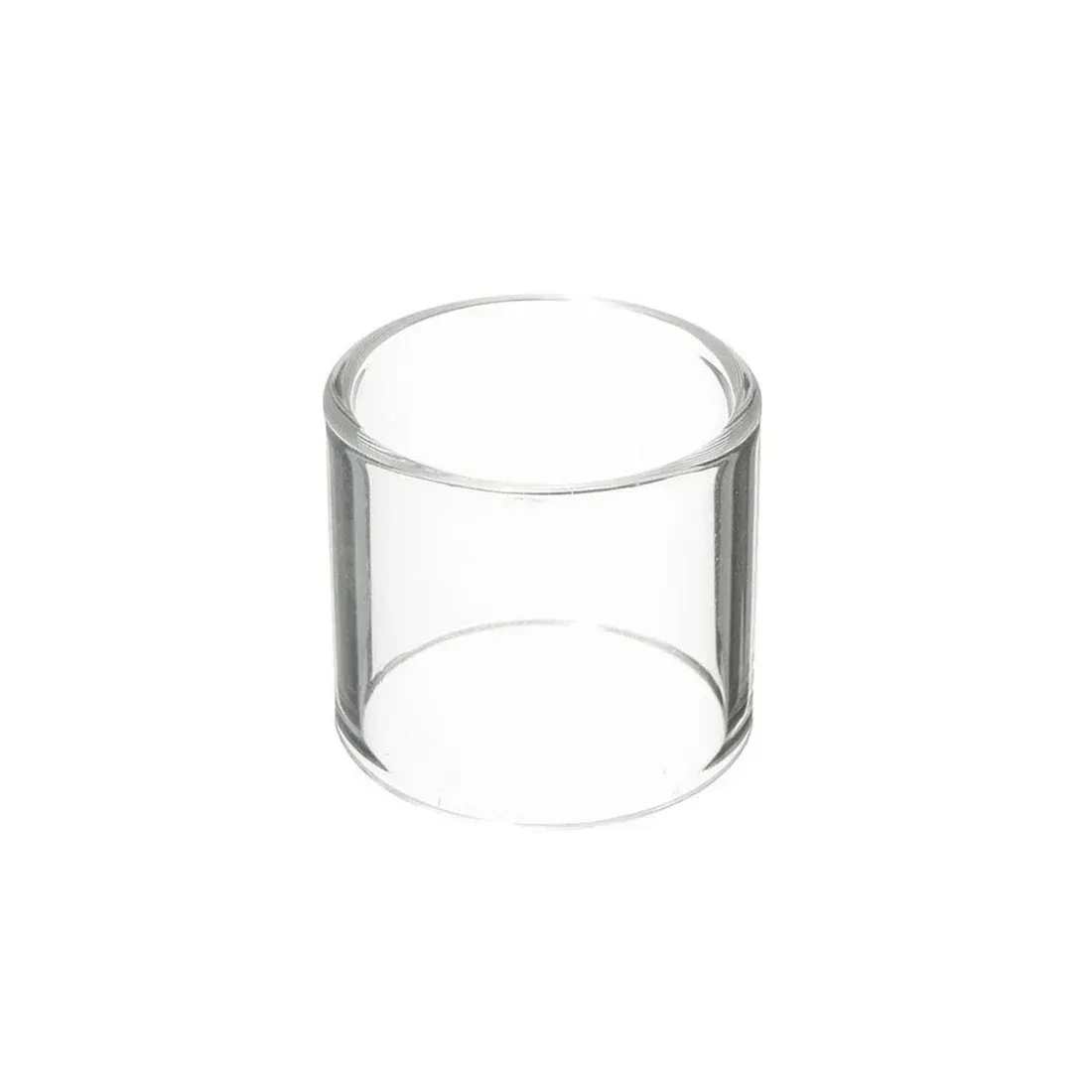 Vaso de cristal transparente sobre fondo blanco