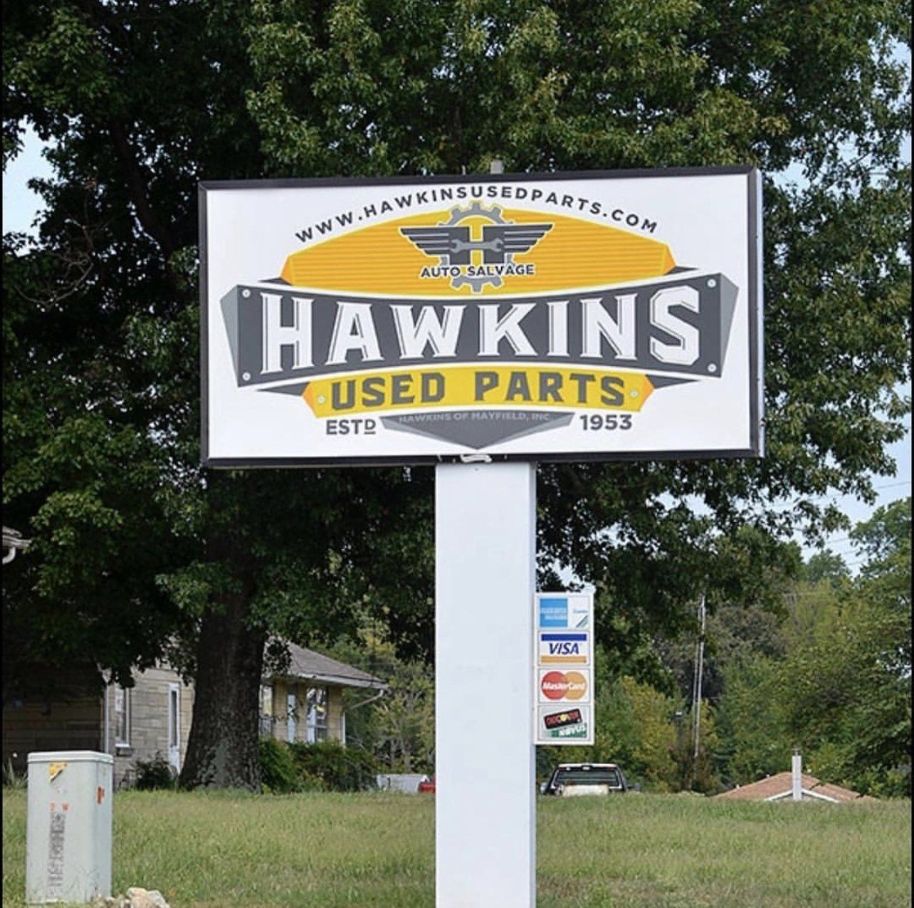 Hawkins Advertisement Board — Mayfield, KY — Hawkins Of Mayfield Inc