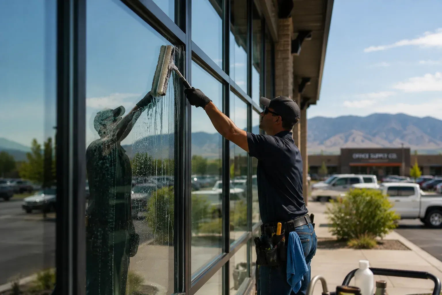 How often should commercial windows be cleaned during Montana's dusty summer months.