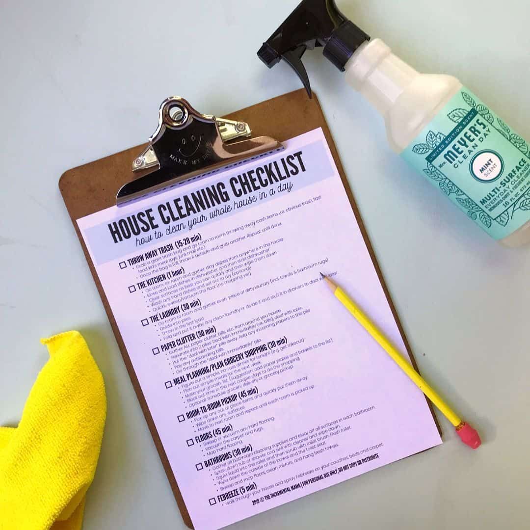 House Cleaning Checklist