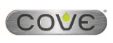 Cove logo in gray lowercase letters with a green leaf inside the “o” Cove logo in gray lowercase letters with a green leaf inside the “o”