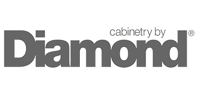 Diamond cabinetry logo in gray and black text on a white background Diamond cabinetry logo in gray and black text on a white background