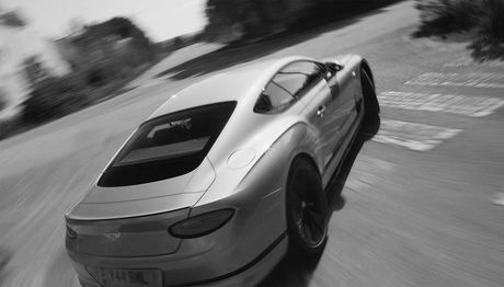 car in action
