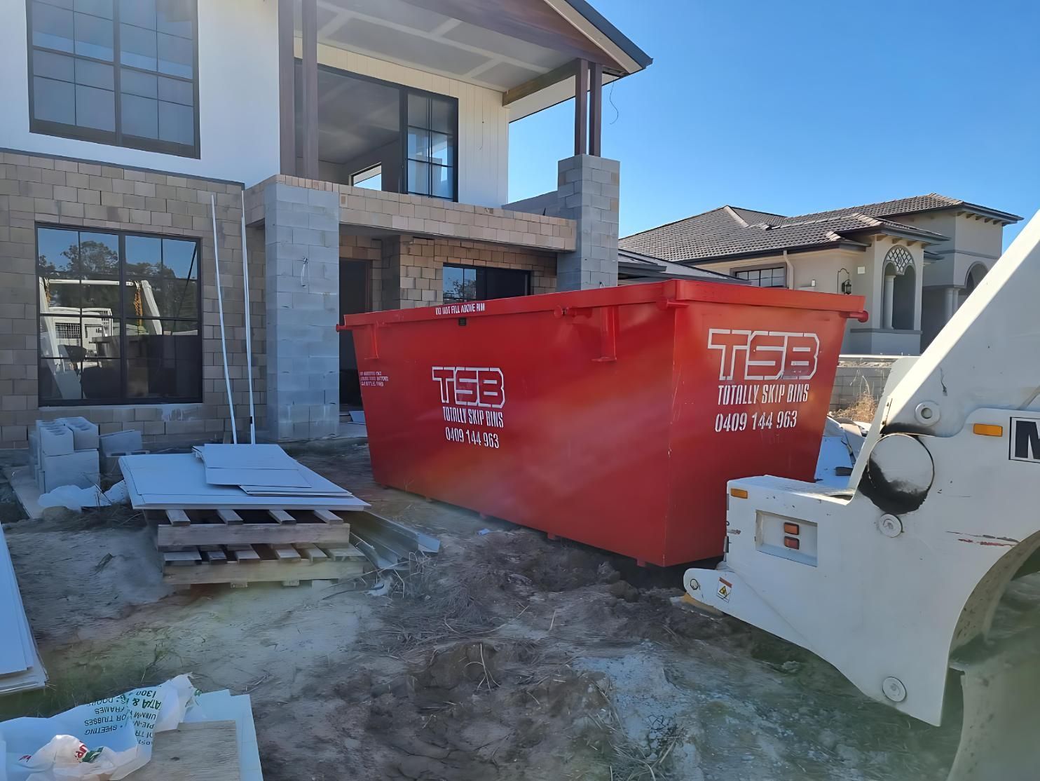 Construction Site Skip Bin