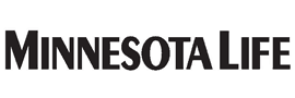 The minnesota life logo is black and white on a white background.