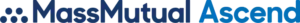 The word mass mutual ascend is written in blue on a white background.