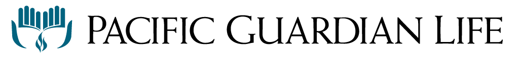 A blurry picture of the pacific guardian life logo