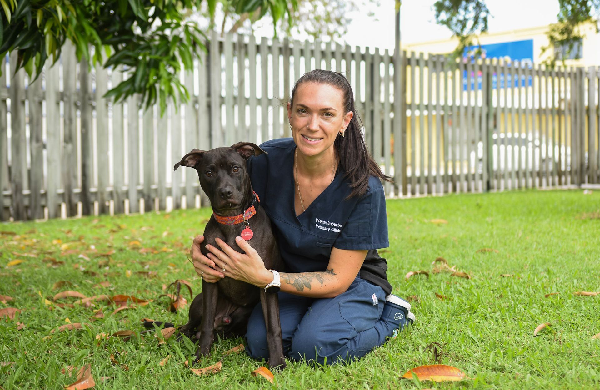 Amber Arnold with the dog