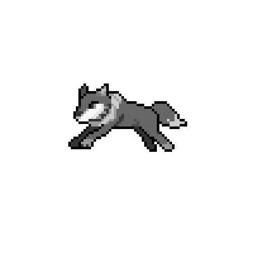 Running wolf gif