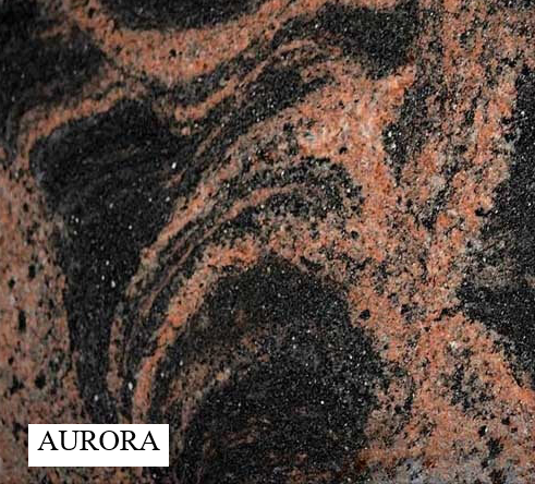 Swirling Granite With Black and Orange/red Bands — Mid Coast Monuments In Wauchope, NSW