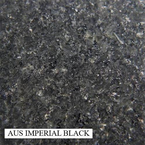 Close-up of Polished Black Granite Stone — Mid Coast Monuments In Wauchope, NSW