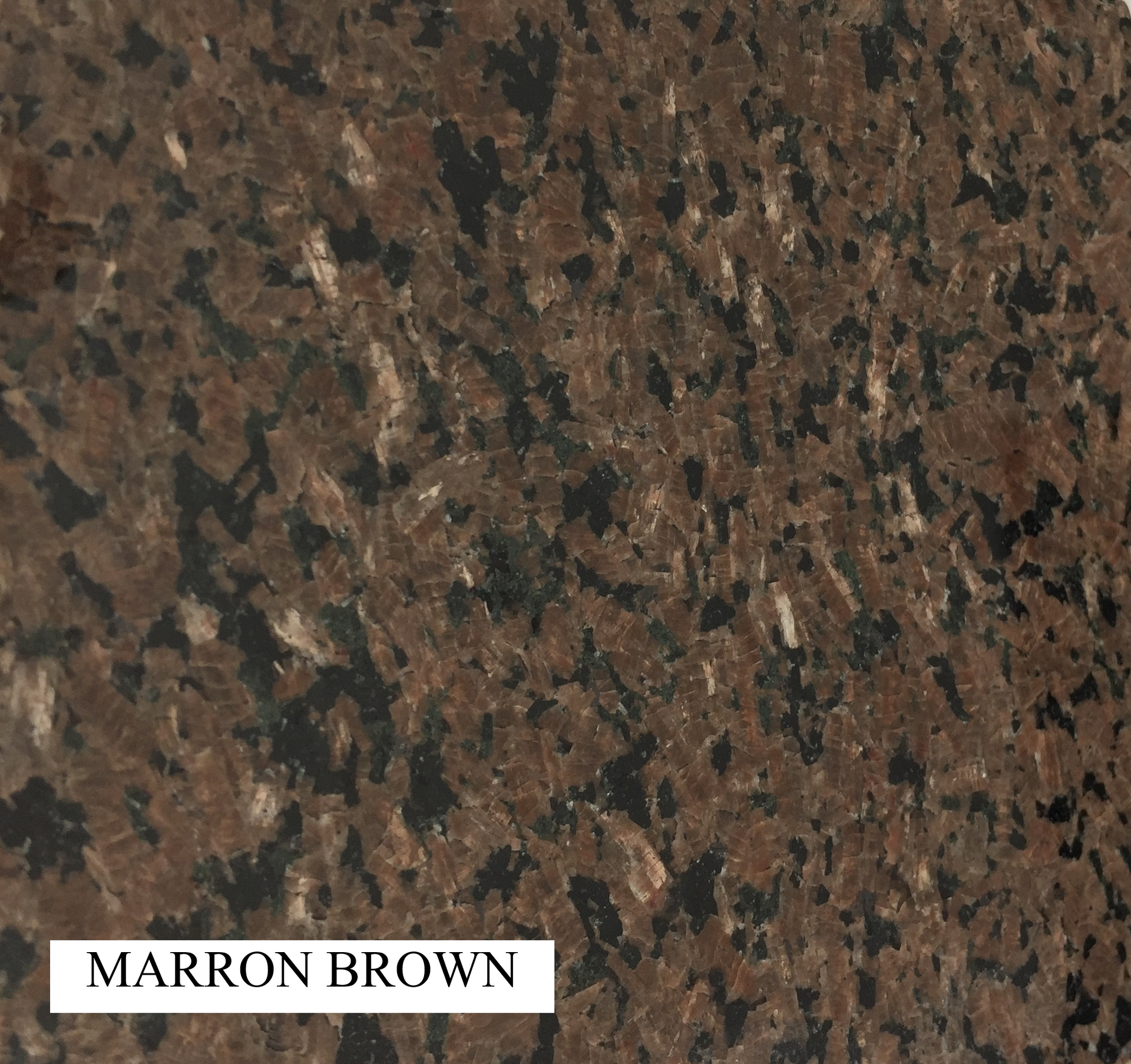 Marron Brown Granite, Close-up View With Brown and Black Flecks — Mid Coast Monuments In Wauchope, NSW