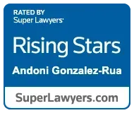 Rising stars Andoni Gonzalez-Rua is rated by Super Lawyers.