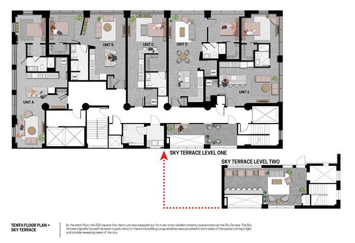 A floor plan of a building with a balcony